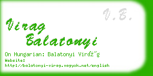 virag balatonyi business card